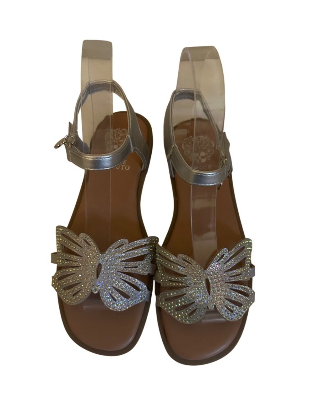 Vince Camuto girls' rhinestone butterfly sandals size 4 NWOT